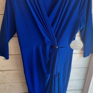 Emma & Michele Womens XL blue dress